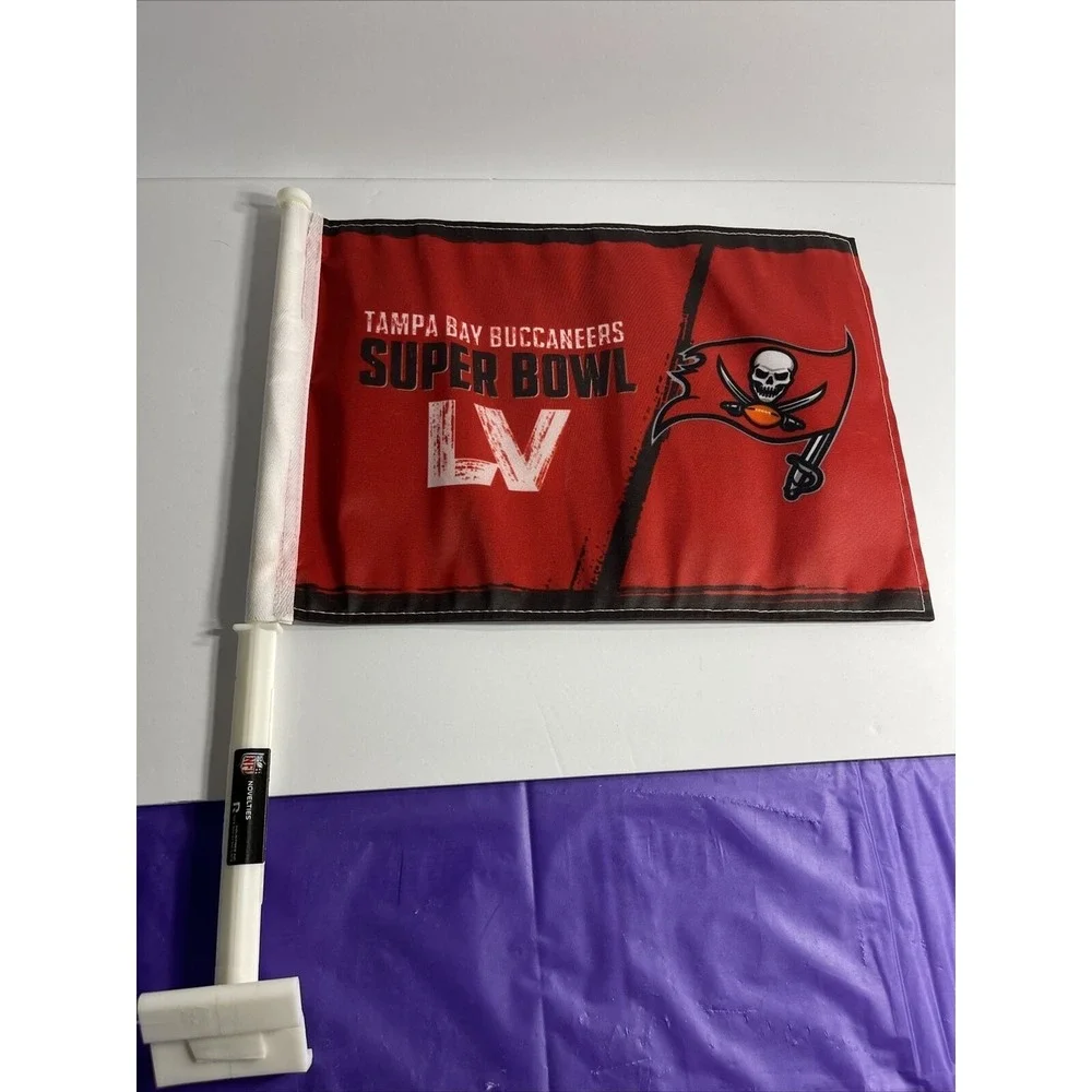 Tampa‎ Bay Buccaneers Super Bowl LV Car Flag with Pole